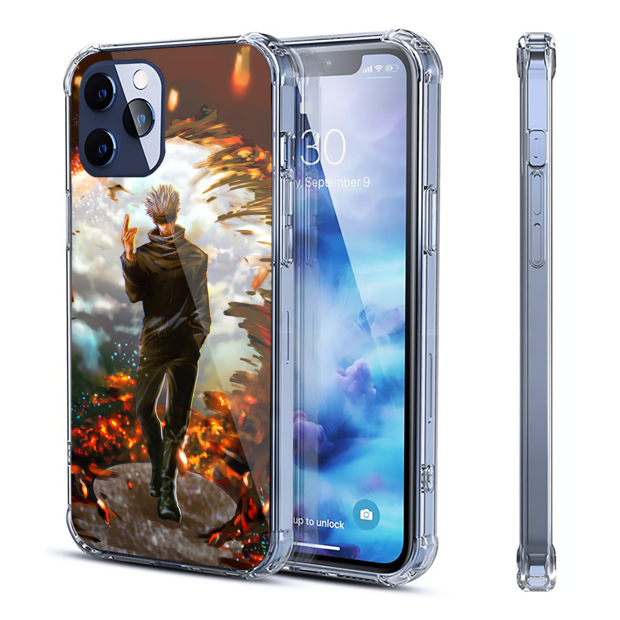 （画像用） 呪術廻戦 Jujutsu Kaisen 【iPhone 12シリーズ対応】透明スマホケース（クリアソフトケース）